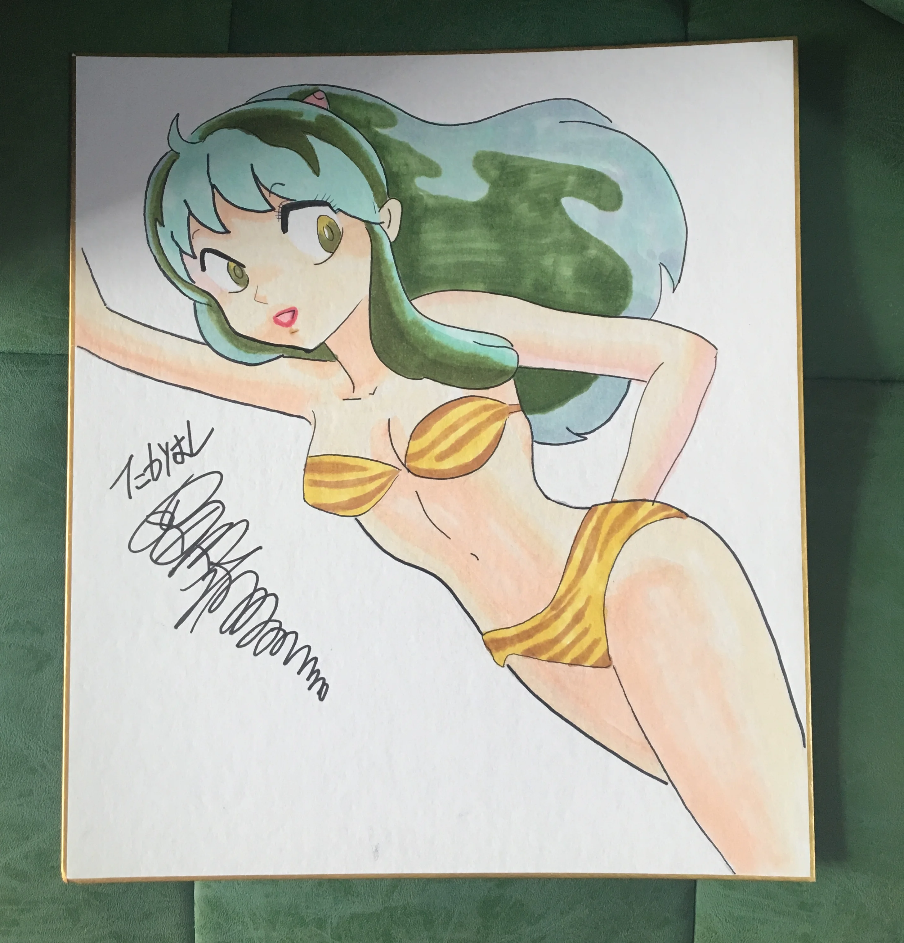 Рисунок Takahashi Rumiko с автографом shikishi художественная доска Urusei yatсура редкая