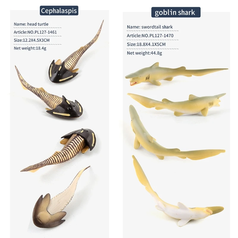 

4-7inch 1Set/6Pieces Interactive Realistic Soft Simulation Marine Animal Model Miniature Toy Figure Room Ornament D0JC
