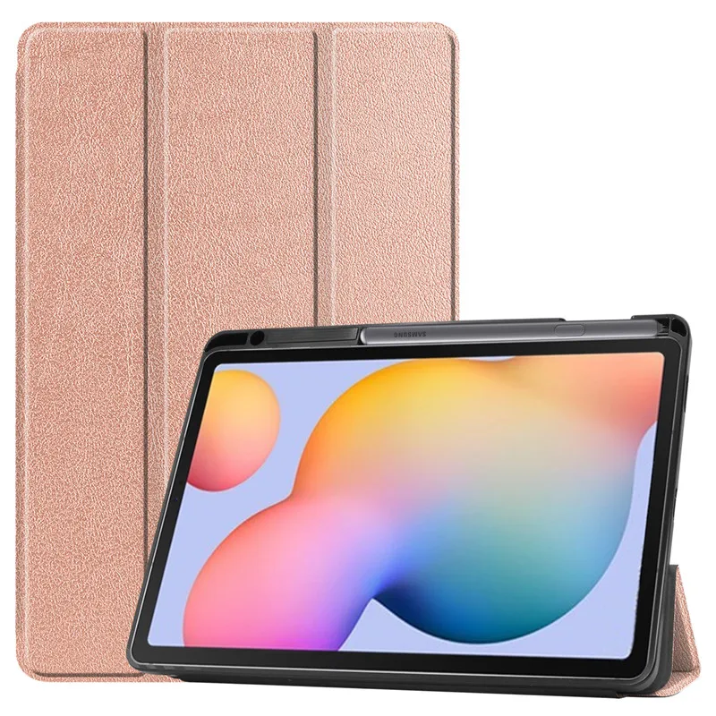 Чехол для Samsung Galaxy Tab S6 Lite 10 4 дюйма с держателем карандашей тройная подставка
