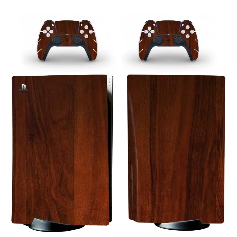 Wood Style PS5 Standard Disc Skin Sticker Decal Cover for PlayStation 5 Console and Controllers Vinyl | Электроника
