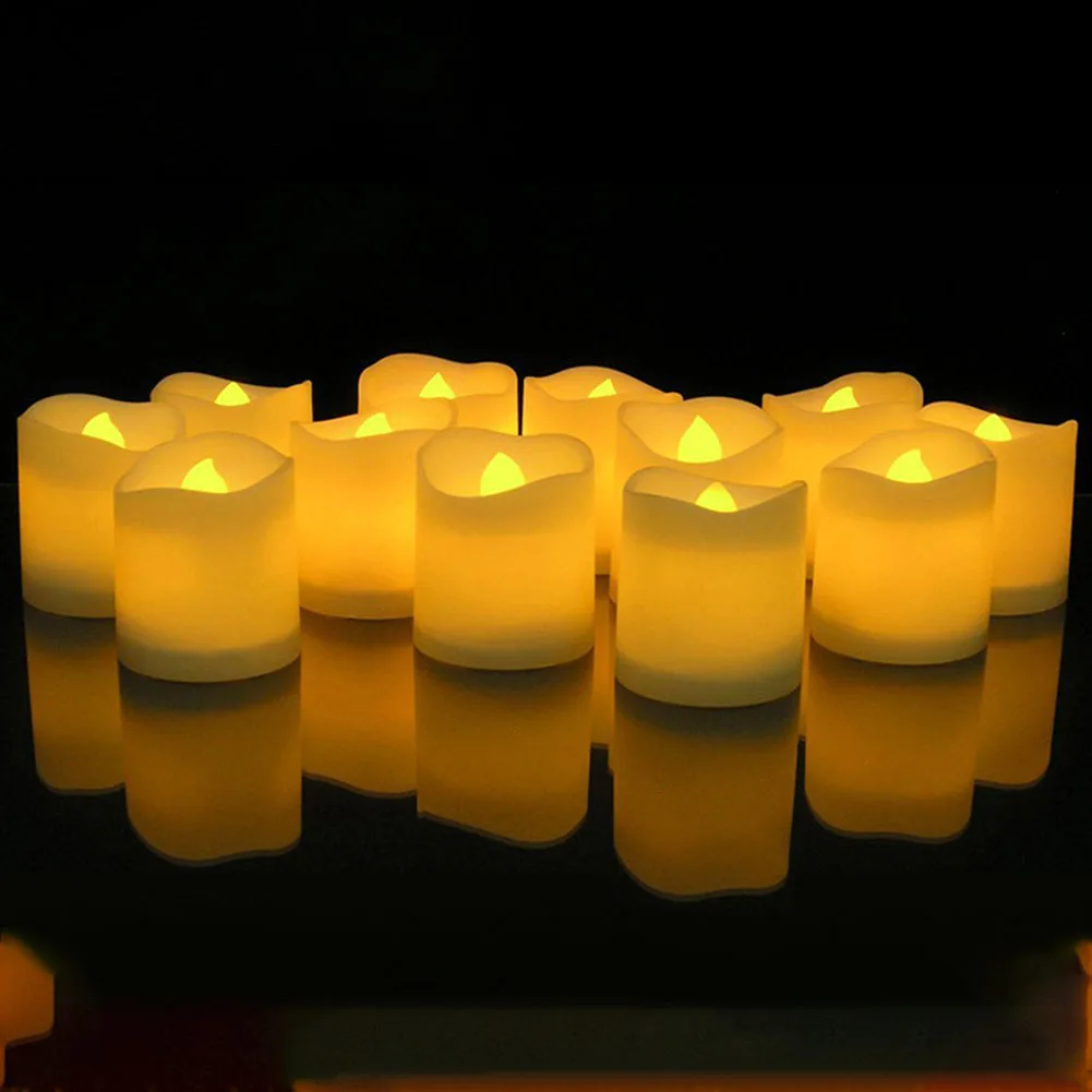

Bedroom Simulation Candle Romantic Night Light Electronic Party Wave Rim Wedding Supplies Color Changing Led
