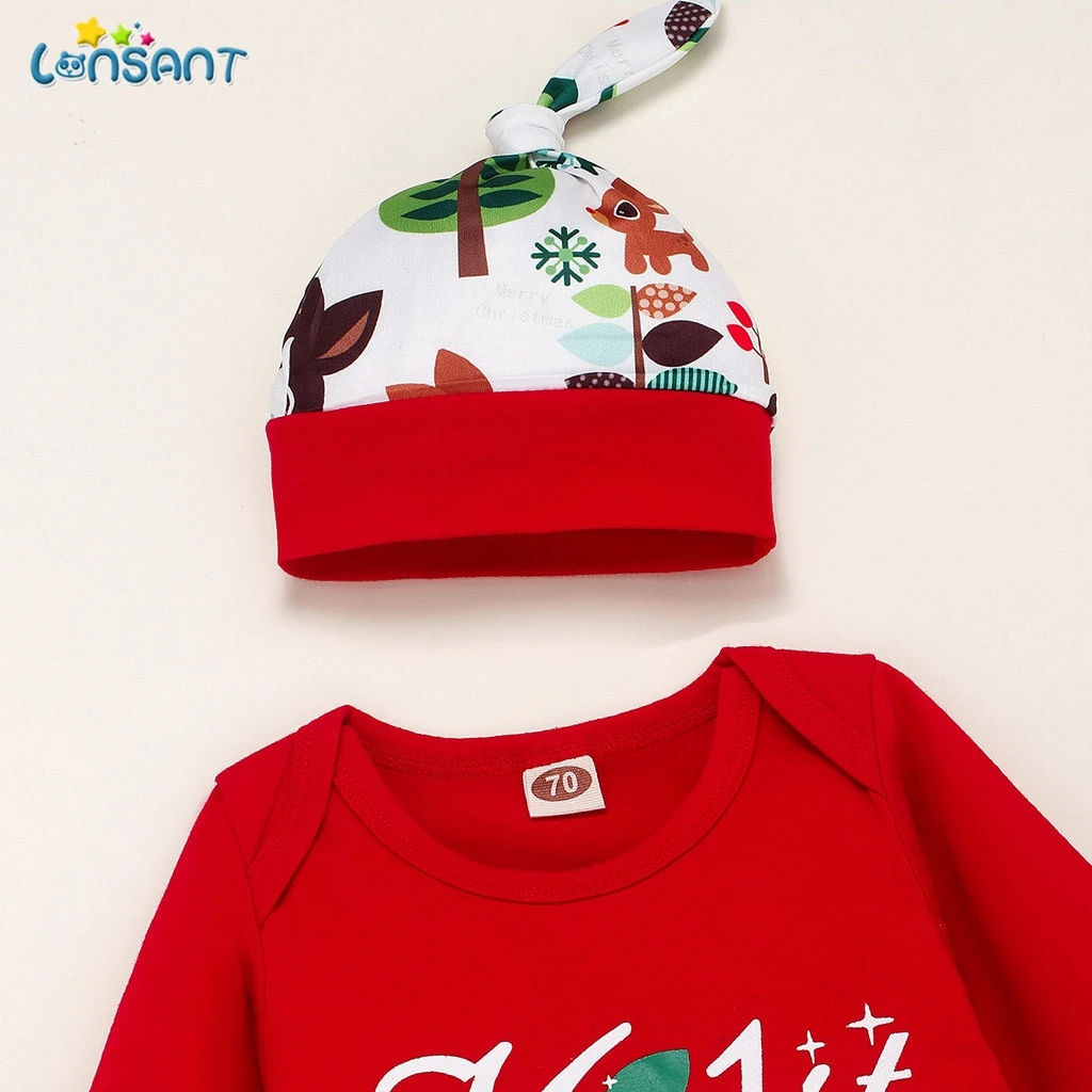 Одежда для новорожденных девочек осень 2020 года комбинезон штаны с принтом шапка