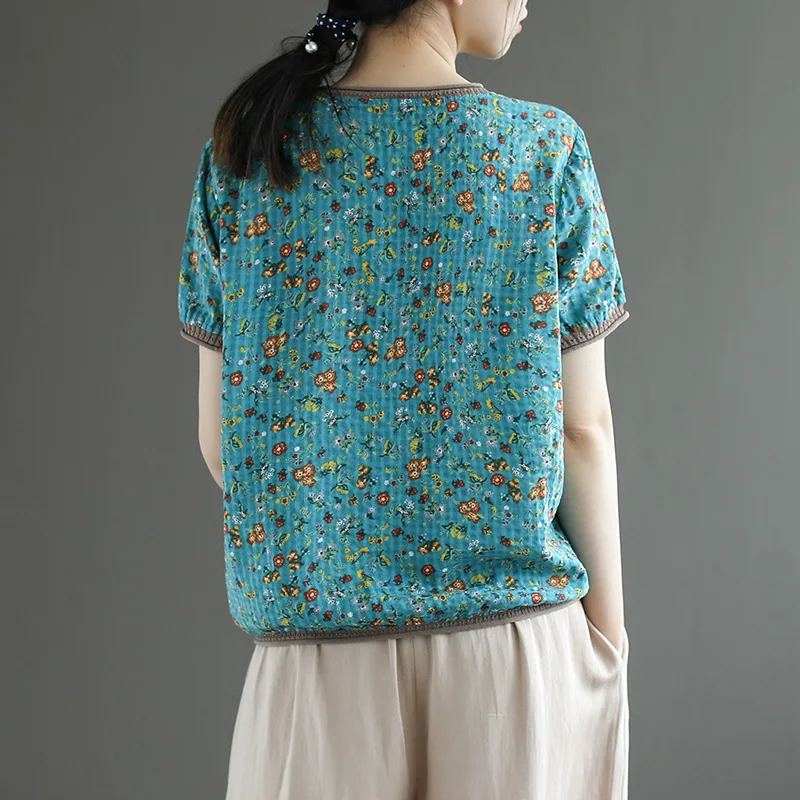 Женская футболка Max LuLu повседневная летняя в Корейском стиле с цветочным принтом