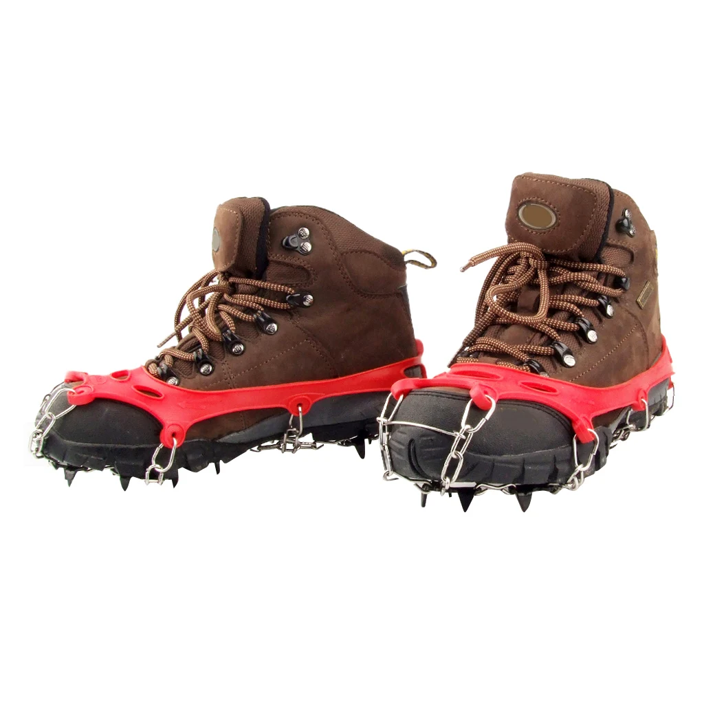 11-Teeth Climbing Boots Shoes Cover Spikes Cleats Crampons Ice Snow Grippers | Спорт и развлечения