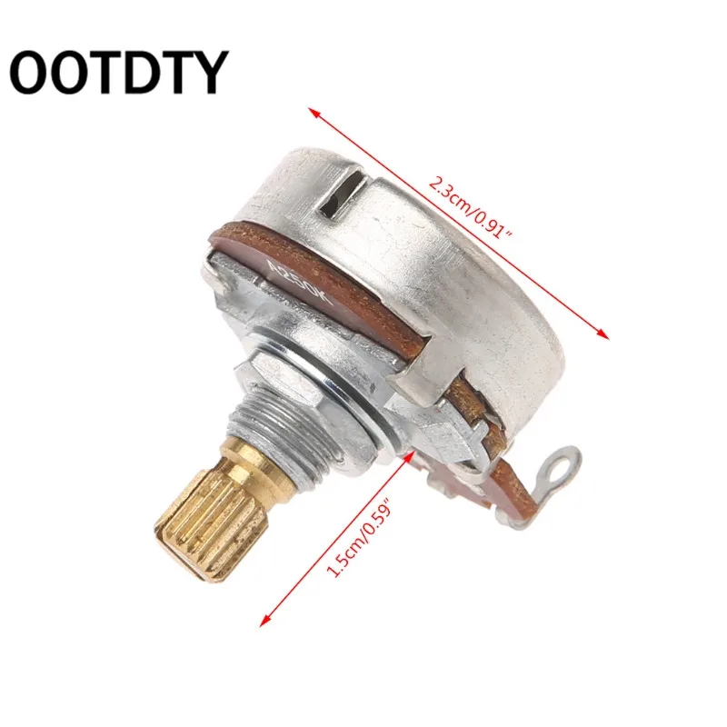 

OOTDTY A250K Potentiometer Splined Pot Electric Guitar Bass Effect Amp Tone Volume Parts