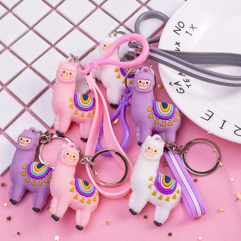 Модный эпоксидный трехмерный милый брелок альпака кукла креативный мультяшный