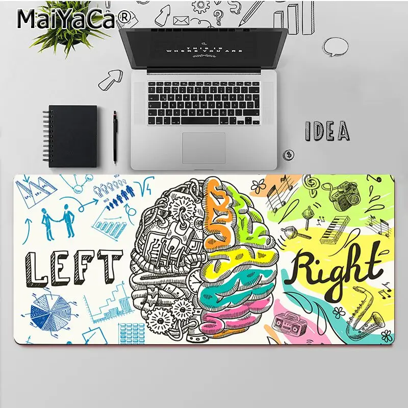 

MaiYaCa High Quality Left and right brain Rubber Mouse Durable Desktop Mousepad Free Shipping Large Mouse Pad Keyboards Mat