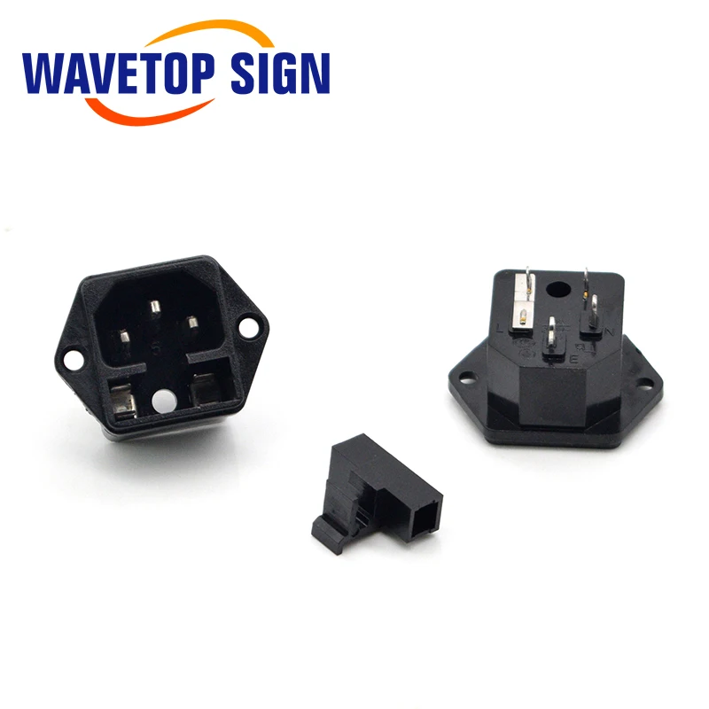 WaveTopSign 4 шт./лот AC 03 3 контакта разъем питания переменного тока 10A 250 В штекер для Co2