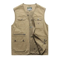 plus size m 6xl autumn vest men sleeveless jacket men military casual cotton vest male with many pockets fishing waistcoat