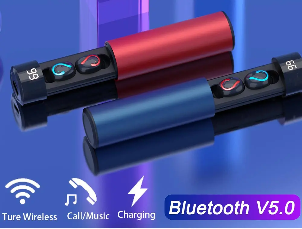 HBQ Q67 Bluetooth 5 0 беспроводные наушники TWS спортивные с футляр для наушников Handsfree