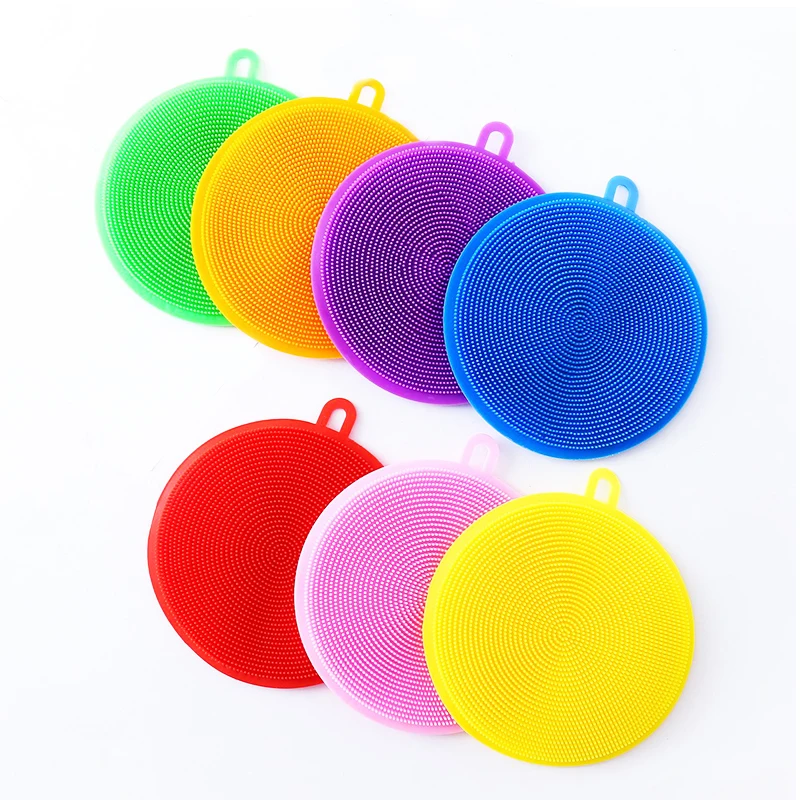 1 шт. силиконовая чистящая щетка для мытья посуды губка мульти функциональный