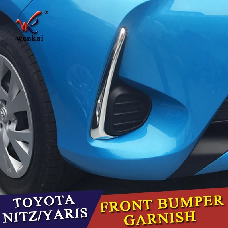 

Для Toyota yaris vitz YARIS VITZ 2017 2018 2019 Передняя противотумансветильник РА полоса бампер аксессуары отделка автомобильный Стайлинг нержавеющая сталь