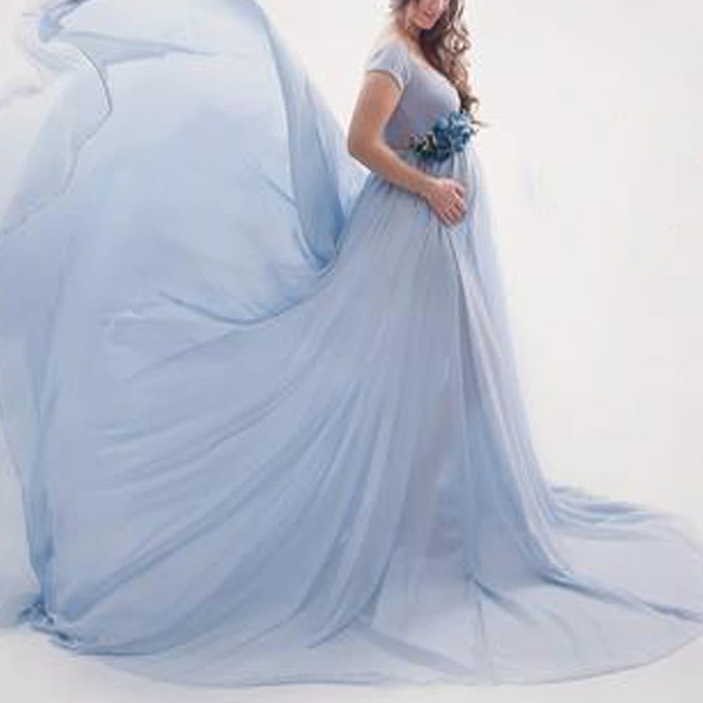 Сексуальное платье для беременных платья макси фотосессии одежда 2019 с открытыми