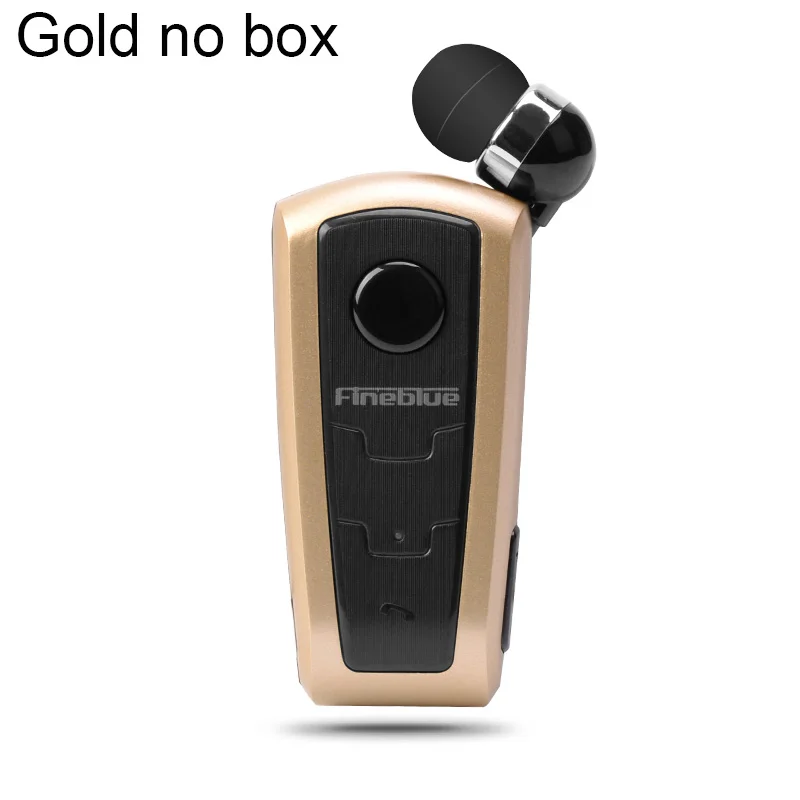 Gold NO box Настоящие Fineblue F910 Беспроводная bluetooth-гарнитура в ухо Вибрационный оповещение о ношении клип наушник Hands-Free для смартфонов - Цвет: Gold NO box