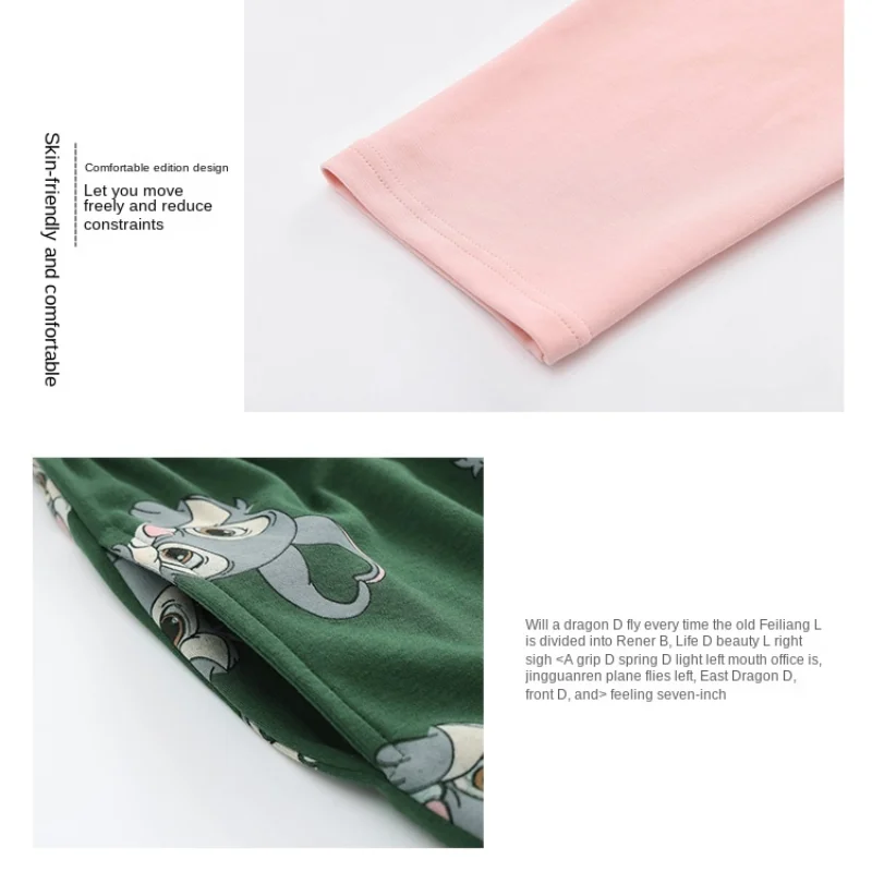 Disney Cotton Pajamas for Women Home Suit Autumn Cute Rabbit Pyjamas Pj Set Soft Nightwear Sleepwear 2021 Pijama Verano Mujer