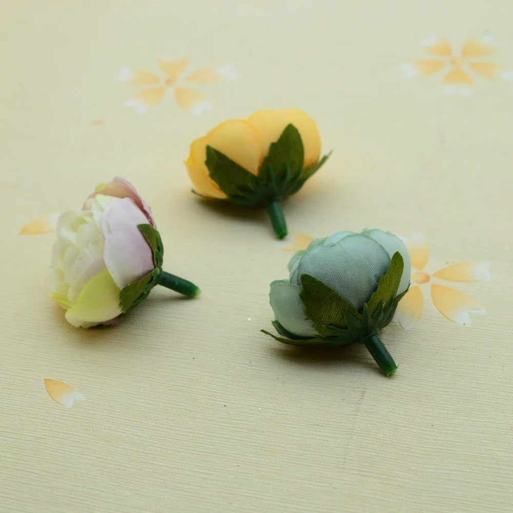 10/30 шт. 3 см шелковые Чайные розы бутоны diy Подарочная коробка рождественские