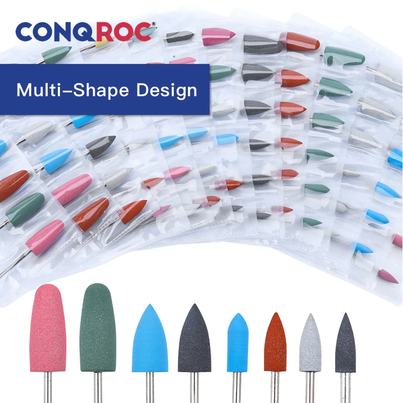 Набор сверл для ногтей комплект из 6 силиконовых насадок электрической мини