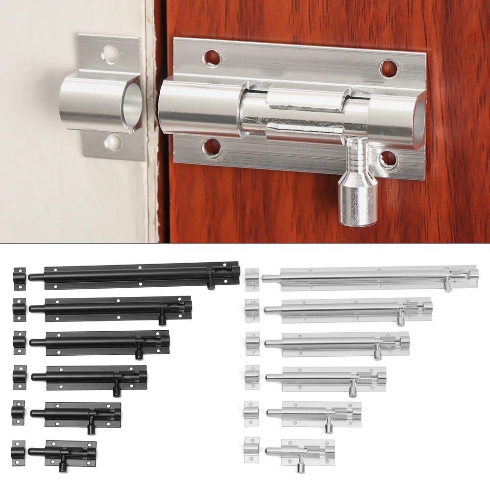 

1PC Door Latch Barrel Bolts Aluminum Alloy for Home Gate Safety 2/3/4/5/6/8inch Door Window Catch Lock Hardware Cabinet Catches