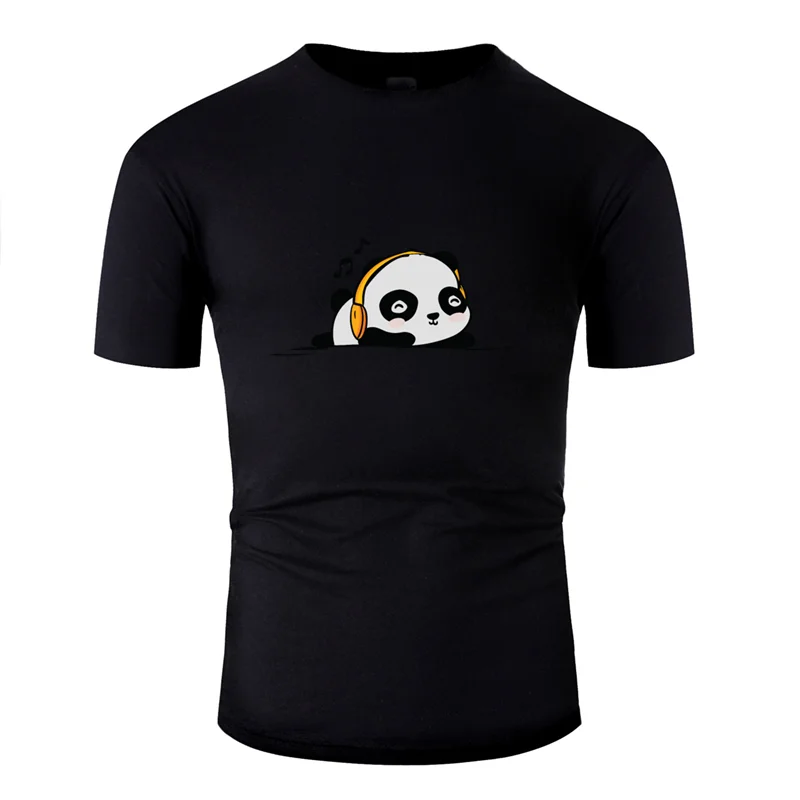 Comical K Pop Корейская музыкальная панда медведь гетто футболка с принтом бластер