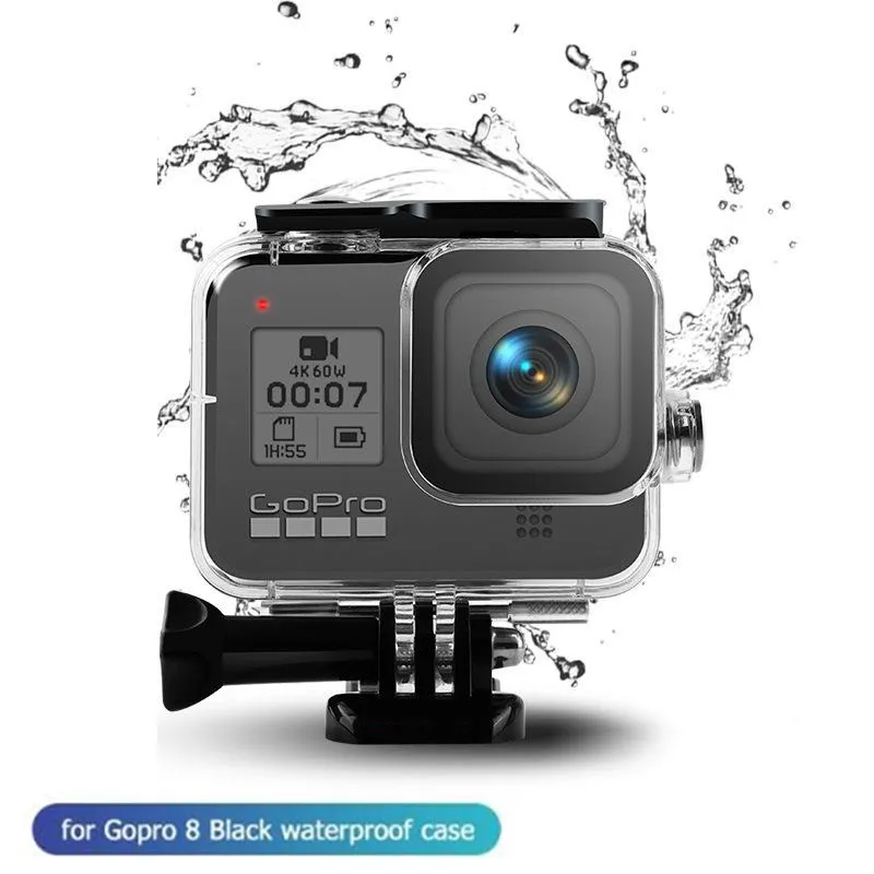 

Waterproof Protective Shell 60m Underwater Case Diving Housing Box for Gopro Hero 8 Black