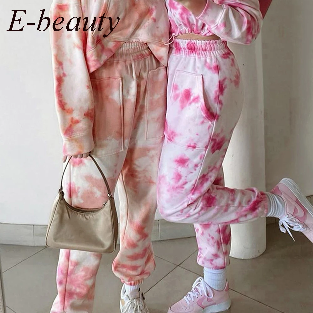 

Женские Эластичные мешковатые брюки, повседневные свободные штаны-шаровары в стиле хип-хоп с завышенной талией, розовые брюки для бега, 2020