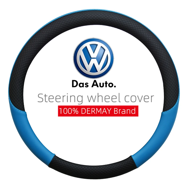 100 dermay brand leather car steering wheel cover for volkswagen vw t4 t5 t6 multivan caravelle auto interior accessories free global shipping