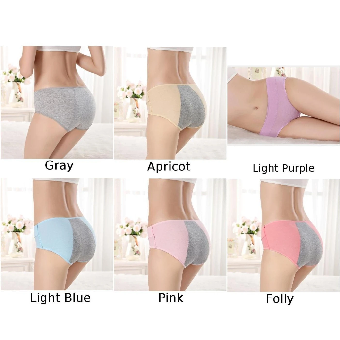 Женские трусы Повседневные Удобные менструации Ночная средняя талия