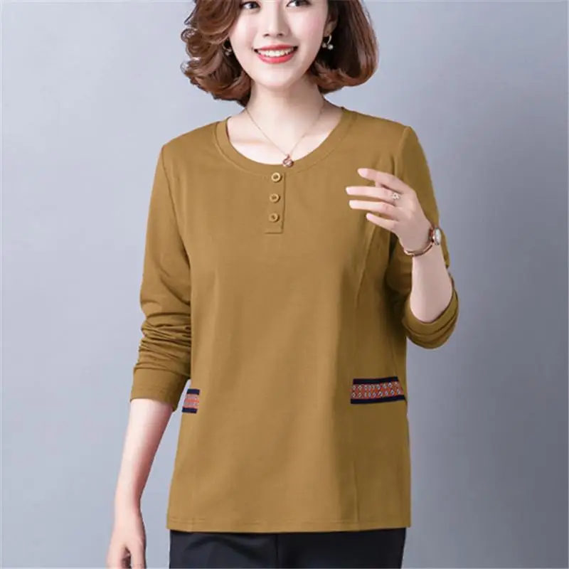 

Women's T-shirt spring and Autumn New Women's wear base coat loose top fashion