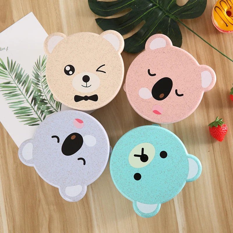 4 шт./компл. мини мультяшная милая детская коробка бэнто пластиковая Пшеничная