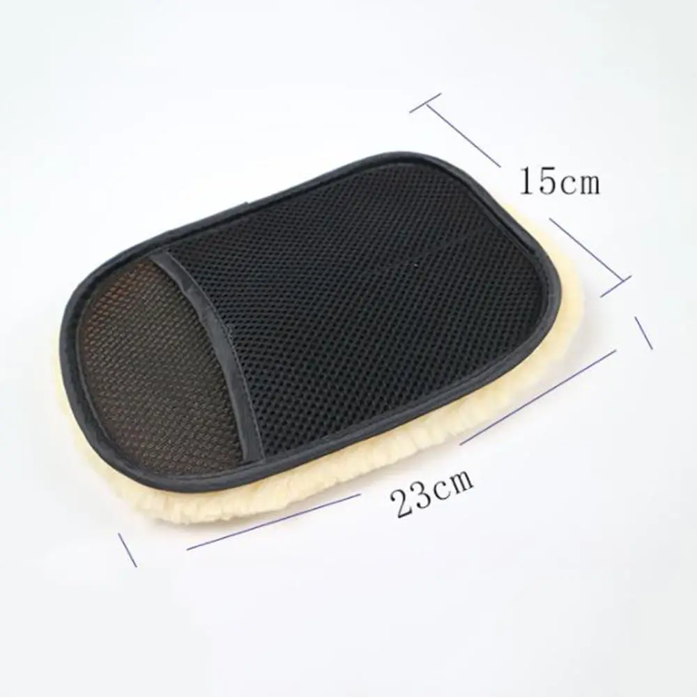 3x автомобиля шерстяные перчатки для протирания авто мытья плотная тканевая