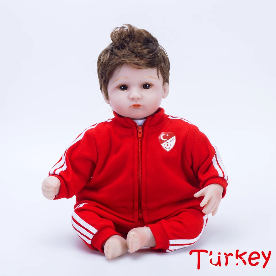 EUFA EURO 2020 EFC 18 дюймовая футбольная кукла bebe reborn baby силиконовая boneca для малышей