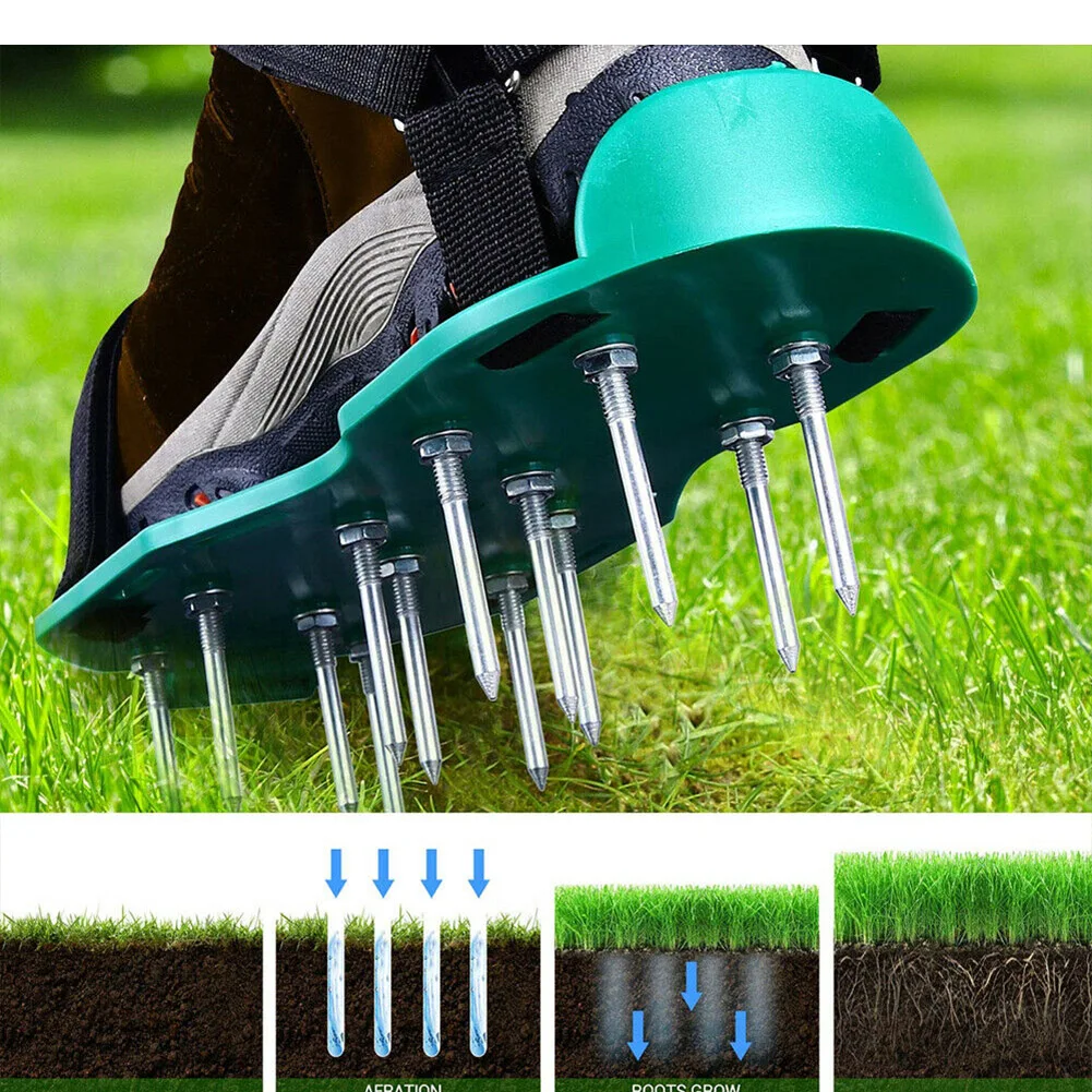 

Grass Lawn Aerator Shoes Garden Grass Spikes Grassland Nail Shoes Gardening Walking Revitalizing Lawn Aerator Sandals Shoes