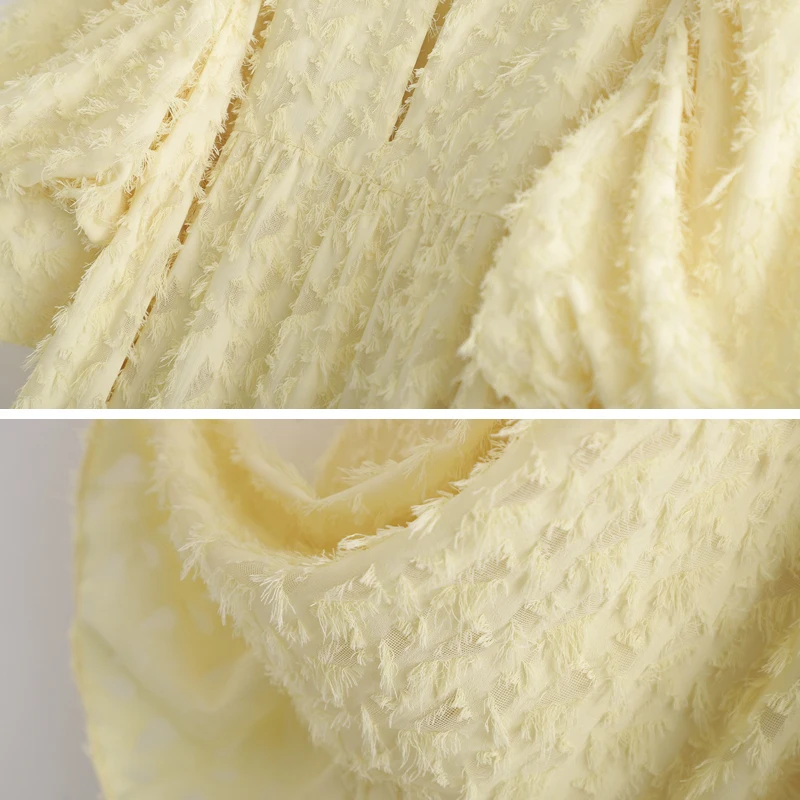 Fashion Puff sleeve Women dresses Yellow 2020 Summer Round neck Loose Maxi Long dress Party Vestidos Female YNZZU YD385 | Женская одежда