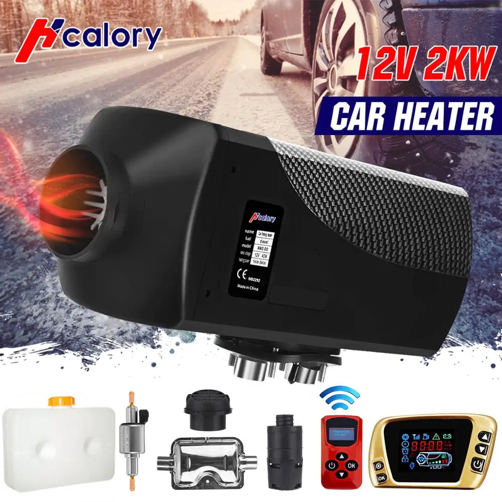 HCalory 12V 2kw воздушного отопления Дизели Воздушный стояночный отопитель ЖК дисплей