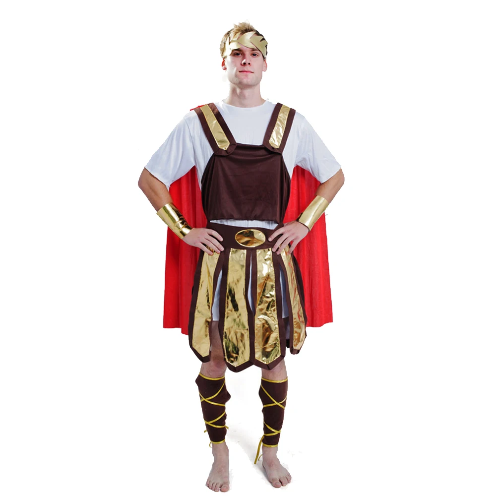 

SNAILIFY Medieval Roman Warrior Trojan Soldier Cosplay Knight Robe Halloween Costume For Adult Men Purim Carnival Fancy Dress