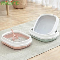 hilife 1 set cat dog tray with scoop anti splash dog toilet cat litter box pet toilet bedpan excrement training sand litter box