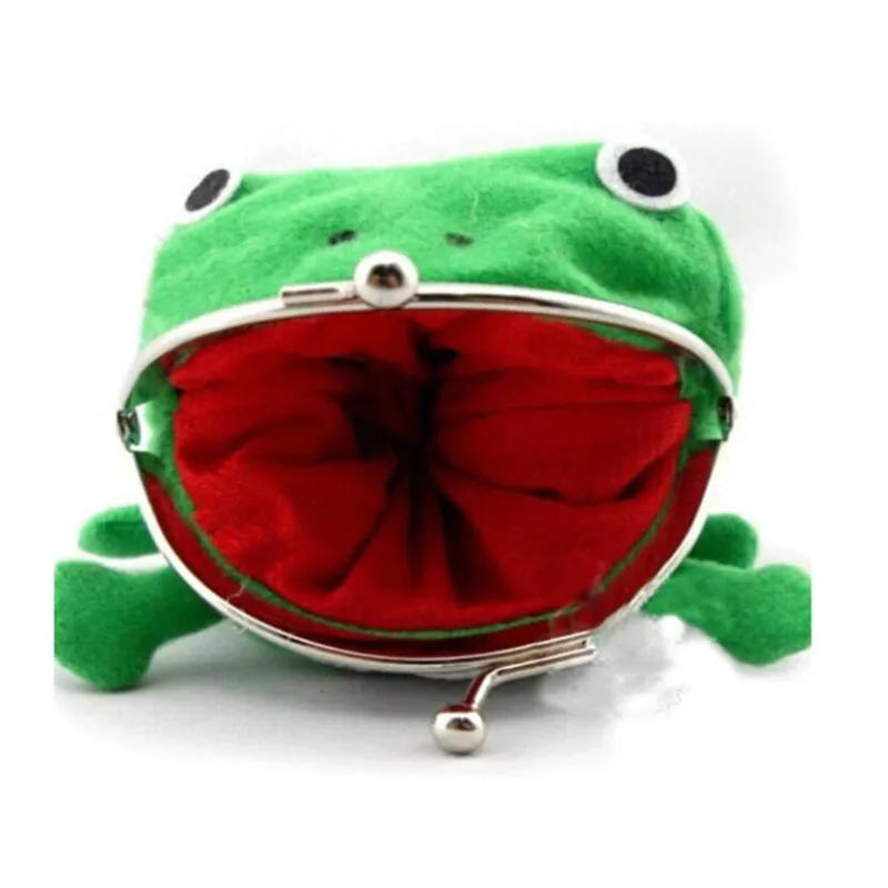 1 PC Frog Coin Purses Women's Wallet Pouch Manga Shape Fluff Clutch Cute Purse Holder Adult Kids Girls Gift Bags | Багаж и сумки