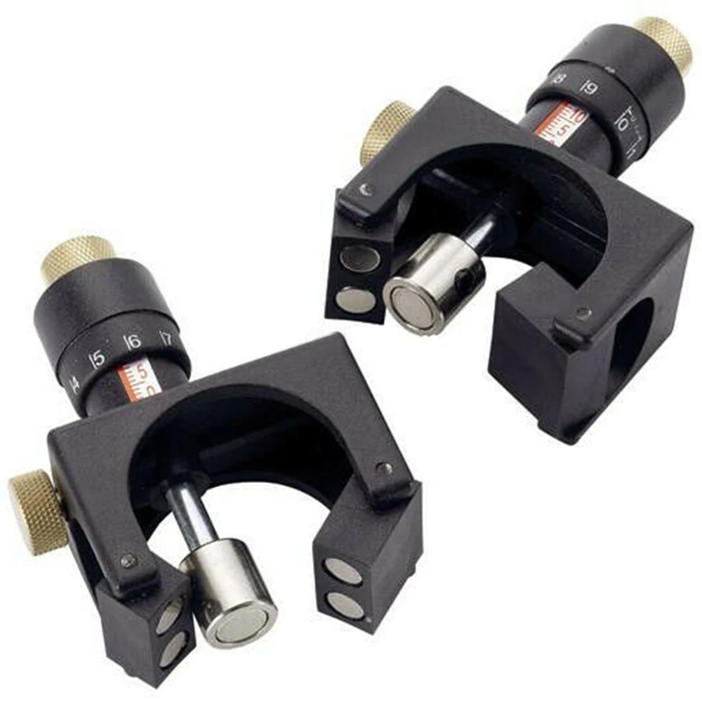 

2pcs Adjustable Magnetic Planer Alignment Positioning Locator Black Tool Parts Practical Magnetic Planer Cutter