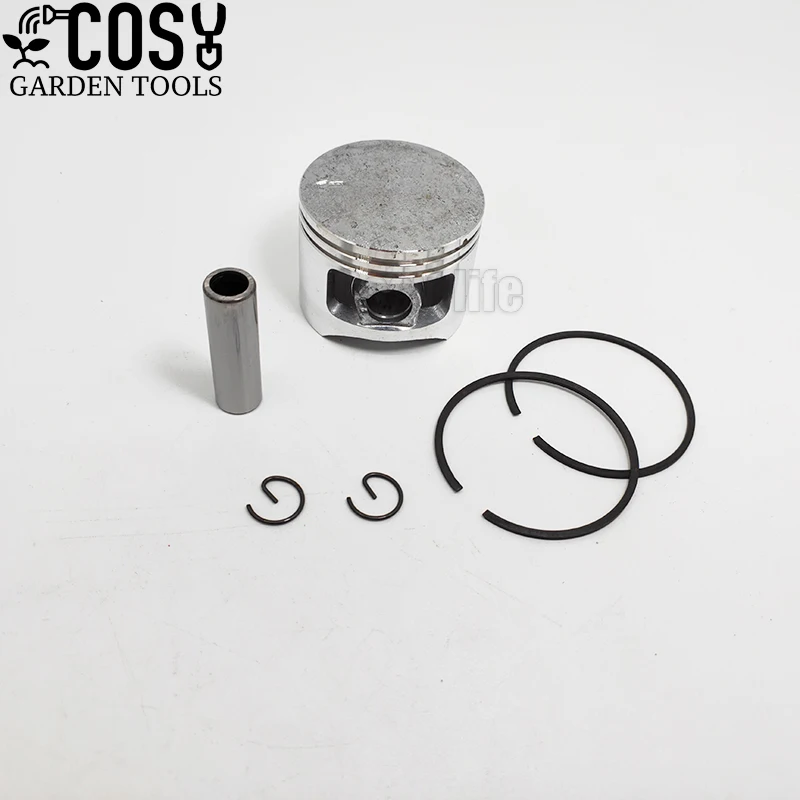 1 Set Chainsaw Piston 45.2mm Pin Rings Kit Fit For 5800 58CC Cylinder Engine Piston Chainsaw Spare Parts Piston Circlips Kit