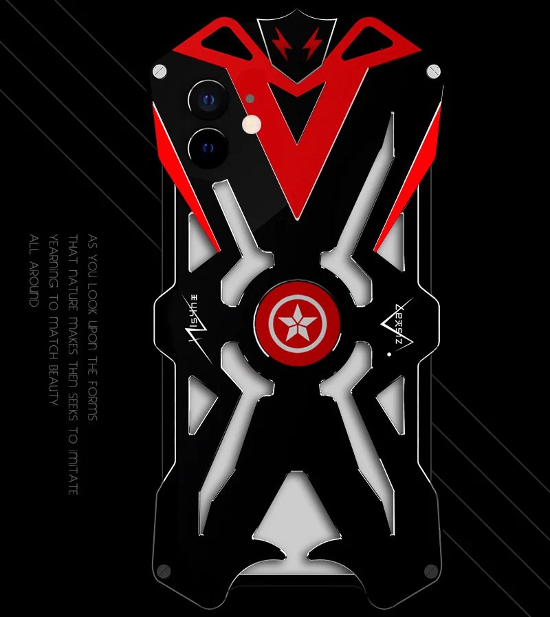 Противоударный металлический чехол Simon для Iphone 11 Pro Max уличный с алюминиевой