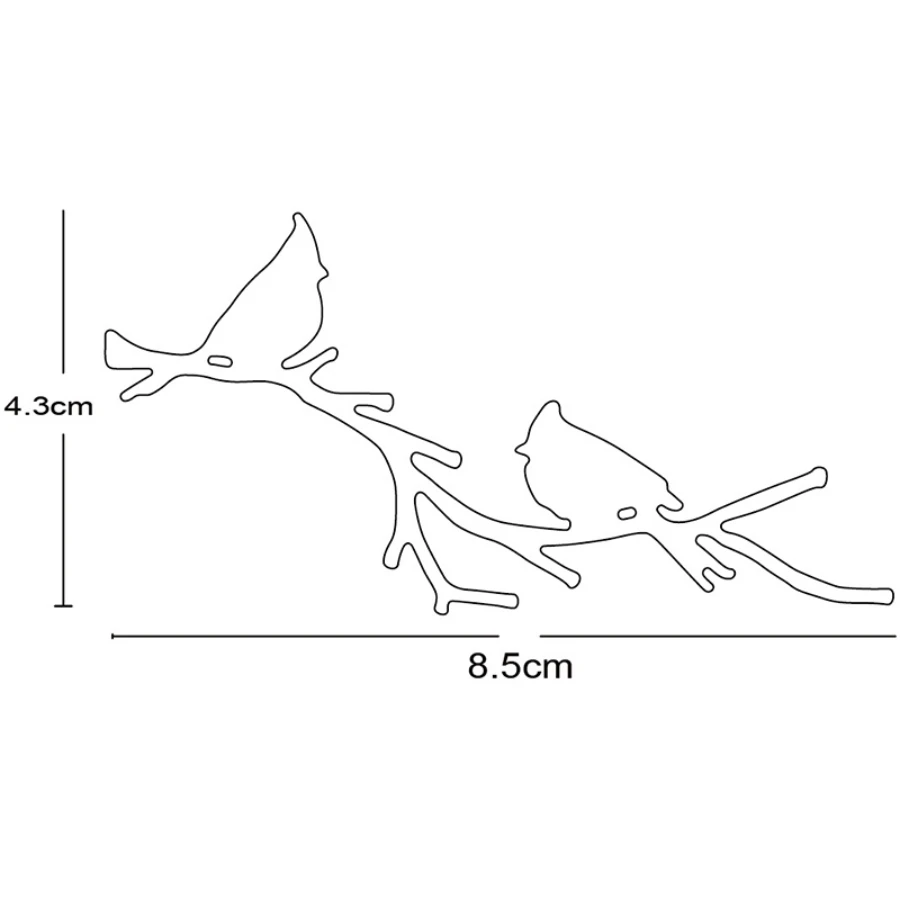 

2020 New Arrival Snow Birds Branch Metal Cutting Dies 3D DIY Scrapbooking Carbon Sharp Craft Die Photo Invitation Cards Decor