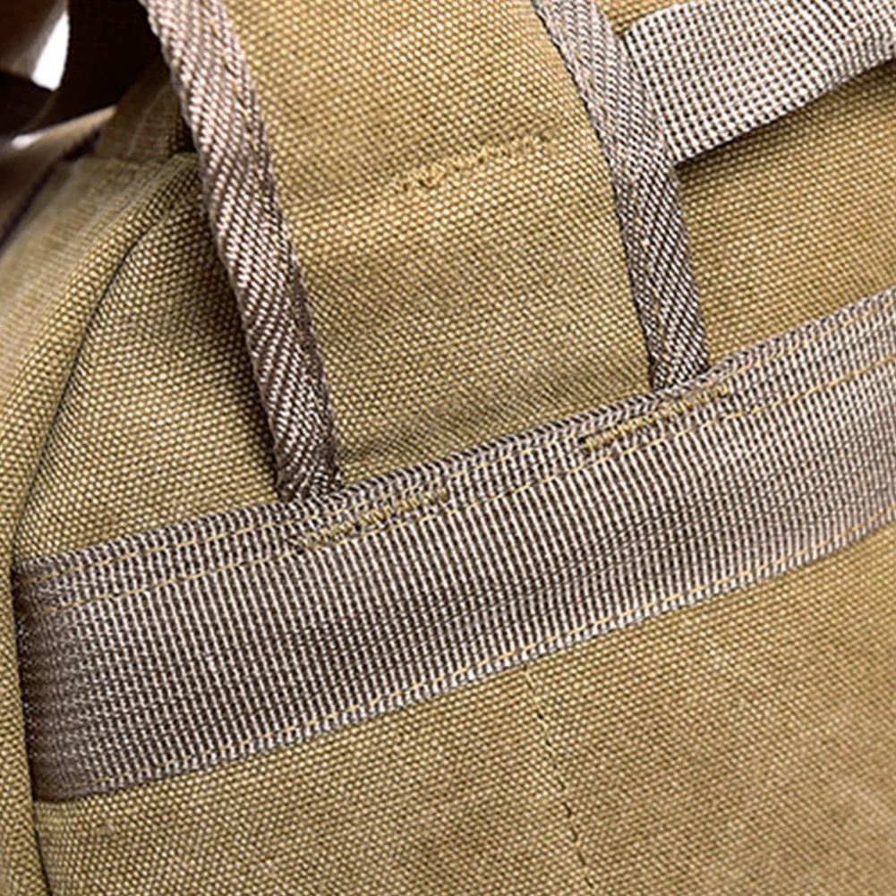 

Casual Camping Backpack Mountaineering Travel Canvas Large Capacity Hiking Sports Outdoor Cycling Zipper Climbing Storage