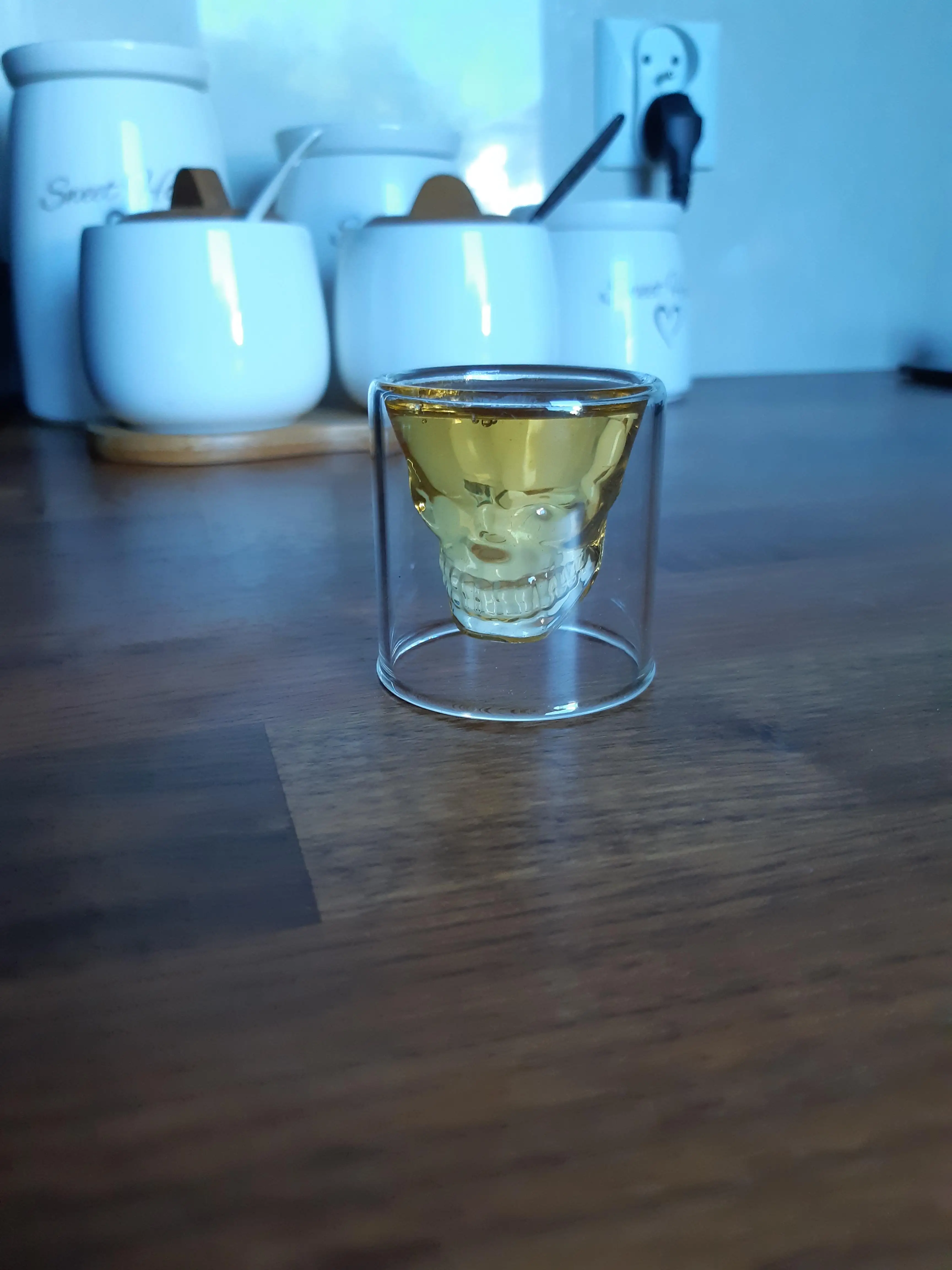 1 шт. креативные Хрустальные Вечерние стаканы для вина с черепом 25 мл прозрачные