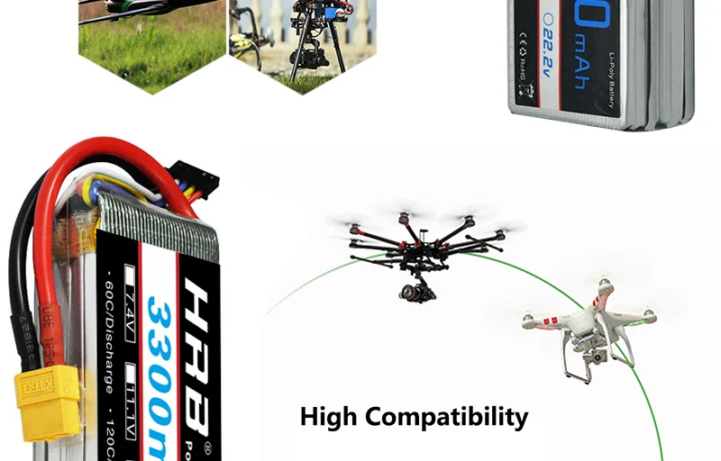 HRB 4S 14,8 V Lipo аккумулятор XT60 1800 2200mah 2600mah 3000mah 3300mah 4000mah 5000mah 6000mah 10000mah 12000mah 22000mah RC запчасти