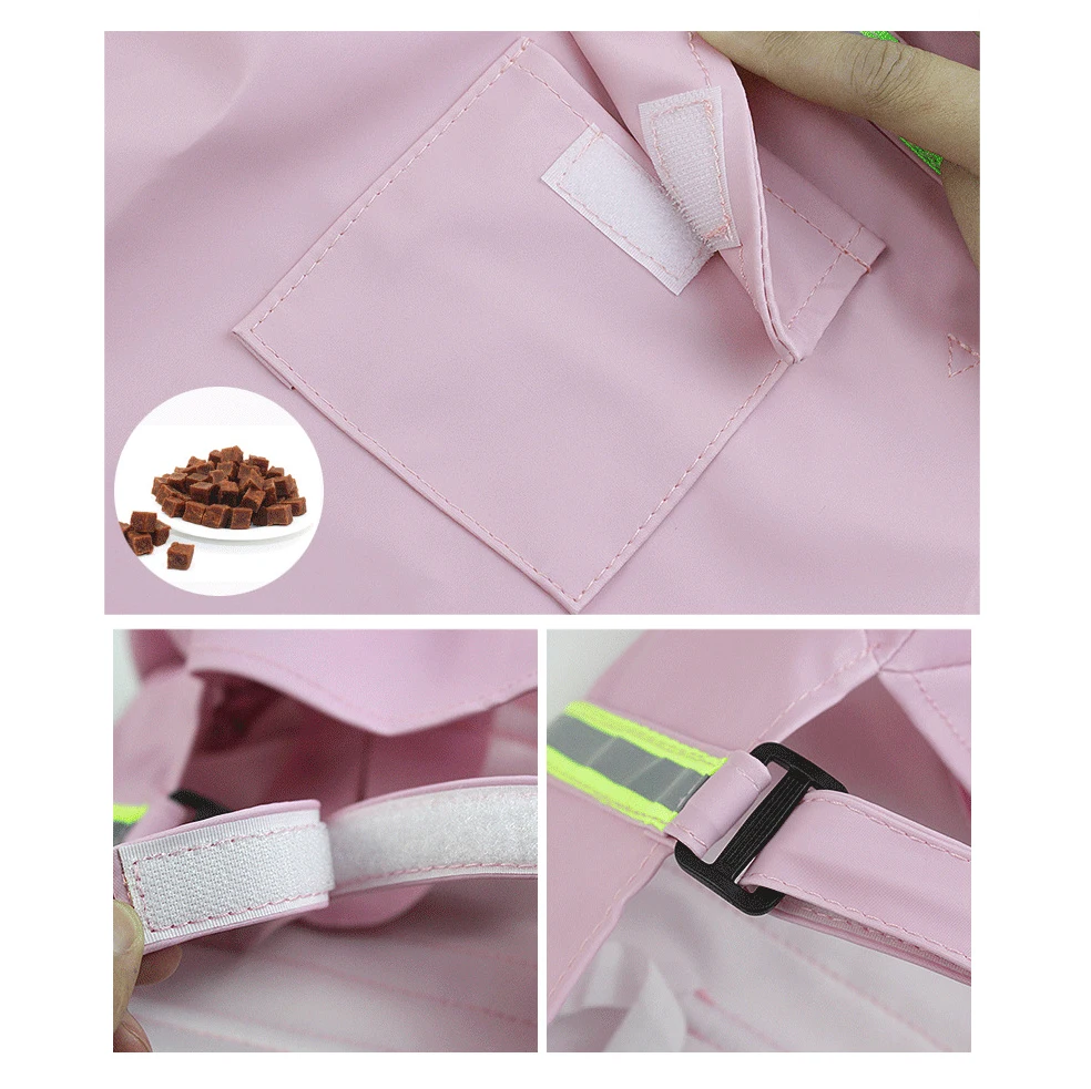 Водонепроницаемый плащ-дождевик для собак светоотражающий маленьких и средних
