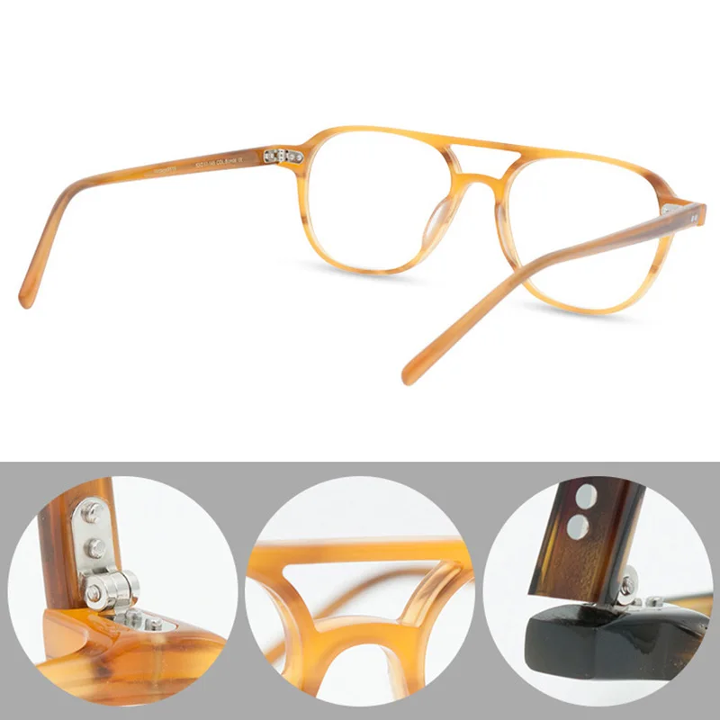 Zerosun оправа для очков мужские очки с двойным мостом Модные прозрачные линзы