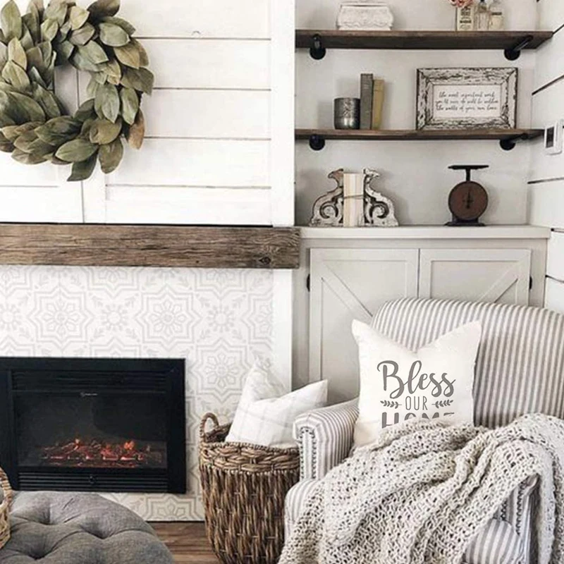 

Farmhouse Decor Pillow Covers 18X18 Inch Set of 4 Throw Pillow Covers Farm Decorations Pillow Case for Couch Sofa