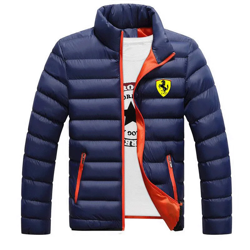 

Ferrari men's down jacket autumn and winter new thick coat stand-up collar down jacket slim men's Ferrari jacket men's jacket