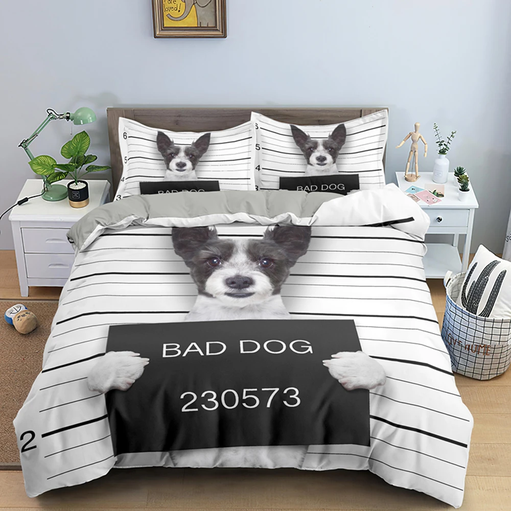 Смешной милый мягкий чехол для плохой собака мопс Постельное белье евро Размеры