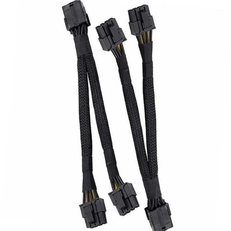Адаптер питания GPU PCIe 8-контактный мама-двойной 2X (6 + 2) папа PCI Express Плетеный